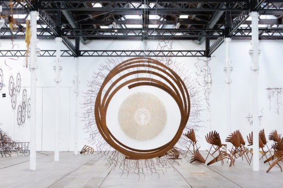 Iza Tarasewicz The Rumble of a Tireless Land 2022 exhibition view Tramway Glasgow 1