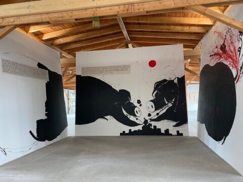 Installation View, Volodymyr Kuznetsov, How to Deal with the Pigs