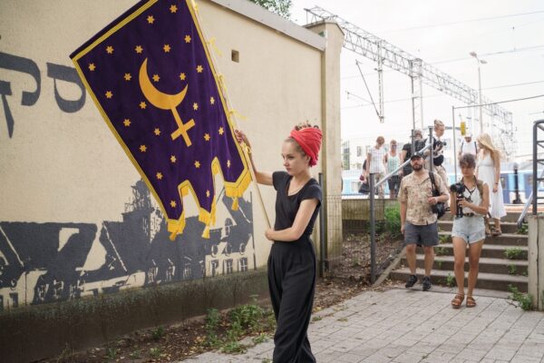 Zuzanna Hertzberg, Summoning Lilith, 2024, Pro Choice / Pro Abo artivist action in Grodzisk Mazowiecki, Poland. Courtesy of the artist. Photo Aneta Wawrzoła