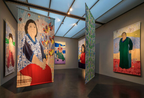 Małgorzata Mirga-Tas, Herstories, 2019-2025, exhibition view, Kunstmuseum Luzern 2025, photo Marc Latzel