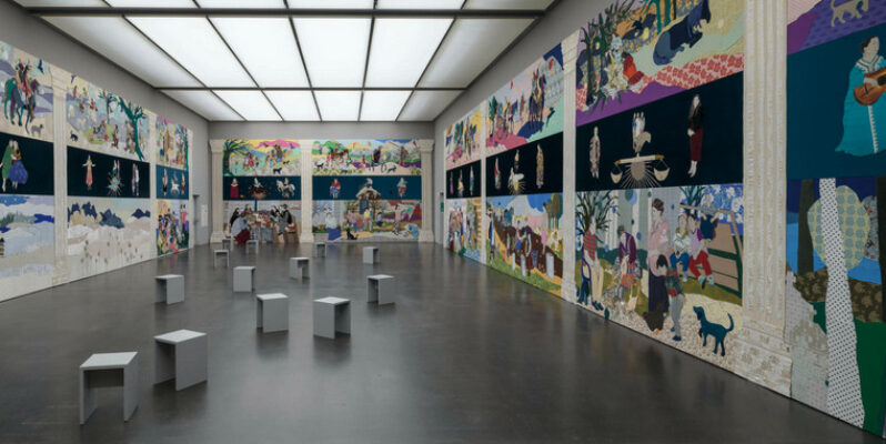 Małgorzata Mirga-Tas, Re-Enchanting the World, 2022, exhibition view Kunstmuseum Luzern, 2025, photo Marc Latzel