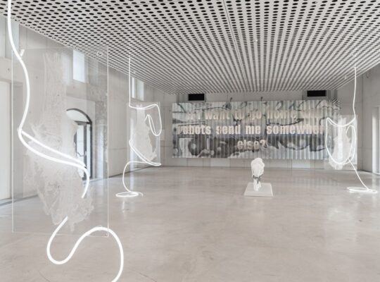 Flaka Haliti, I SHOUT YOUR ECHOES BOUNCE WHAT AM I, Cukrarna Gallery 2023, photo Blaz Gutman