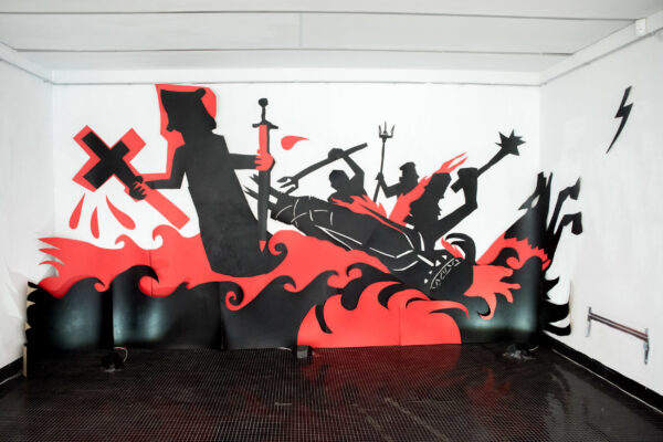 Volodymyr Kuznetsov, The Toppling of Perun by Vodoymyr the Great, 2018