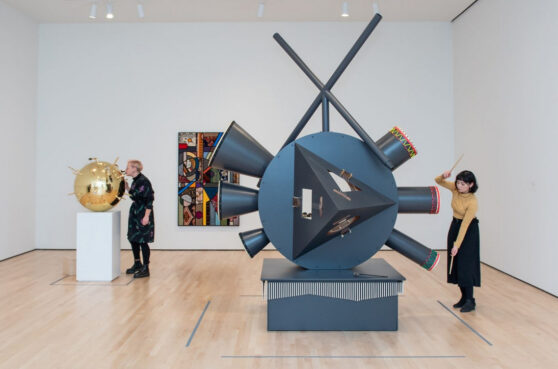 Nevin Aladağ, New Work, 2019, Installation View, San Francisco Museum of Art, Activation by Musicians, courtesys artist