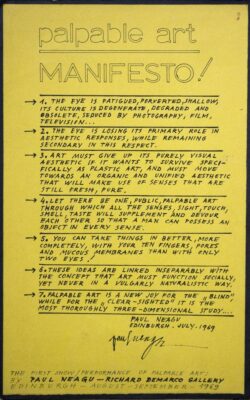 Paul Neagu, Palpable Art Manifesto, 1969