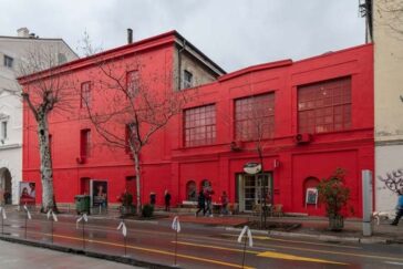 MMSU, Rijeka, Red Facade by Dora Budor