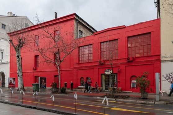 MMSU, Rijeka, Red Facade by Dora Budor