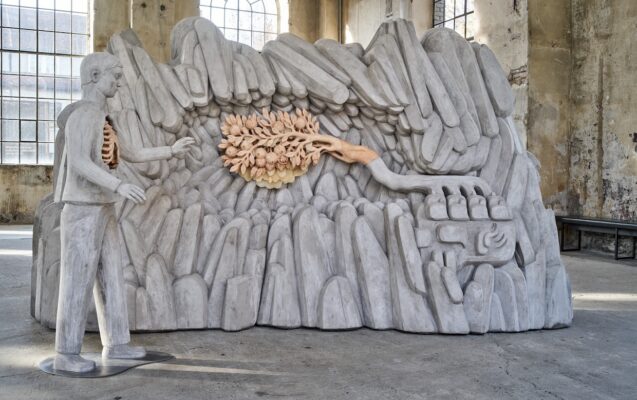 Anna Hulačová, 'Underworld and Confiscation' (2025), Installationsansicht 'Bucolica', Kunstraum Dornbirn 2025, Foto Günter Richard Wett, © Anna Hulačová, courtesy der Künstlerin und hunt kastner, Prag.