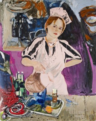 Adéla Janská, Saleswoman (after Evsej Moiseyenko), 2025