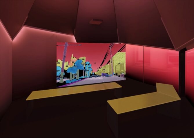 Visualisierung Human AI Art Pavillon, Nicolas Gourault, 2025