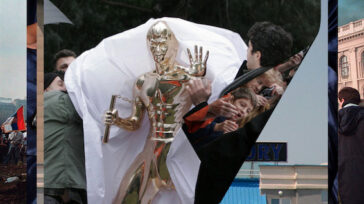 Aleksandra Domanović, Canopy Collaps, Kunsthal Charlottenborg, Copenhagen 2025. Photo David Stjernholm. Courtesy the artist and Kunsthal Charlottenborg