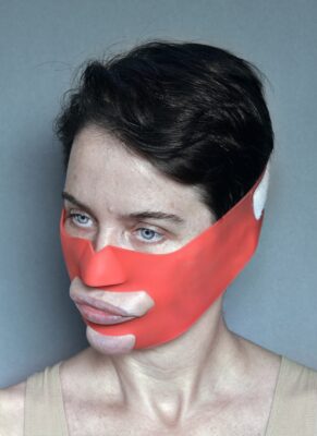 Aneta Grzeszykowska Beauty Mask 02 2017 pigment ink on cotton paper ed AP 3 1 A P 43 x 315 cm small
