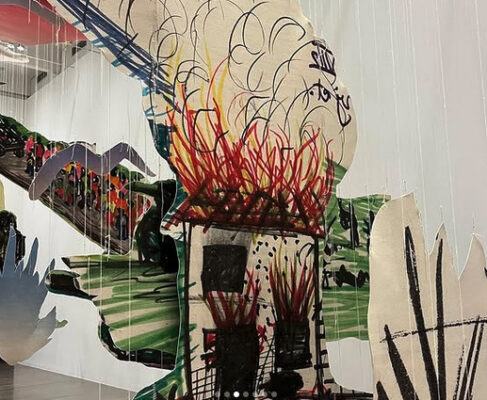 Petrit Halilaj, Very volcanic over this green feather, 2025, installation view Ways of Knowing, Walker Art Center 2025