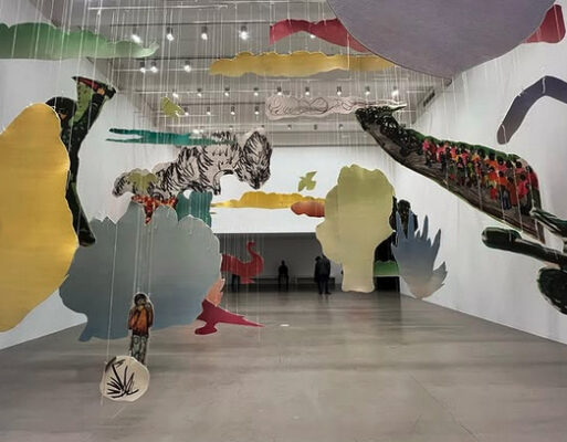 Petrit Halilaj, Very volcanic over this green feather, 2025, installation view Ways of Knowing, Walker Art Center 2025