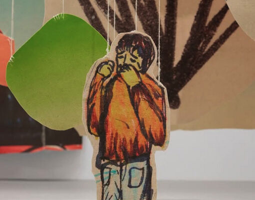 Petrit Halilaj, Very volcanic over this green feather, 2025, installation view Ways of Knowing, Walker Art Center 2025