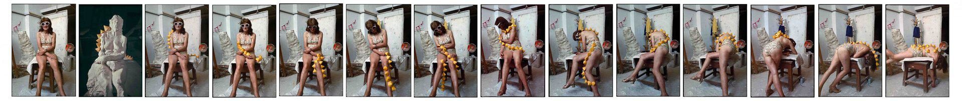 Zofia Kulik, Instead of Sculpture: Lady Halina and Cones, 1968–1971