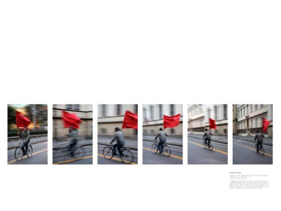 Igor Grubić, 366 Liberation Rituals, 2009, (Bicycle and Flag)