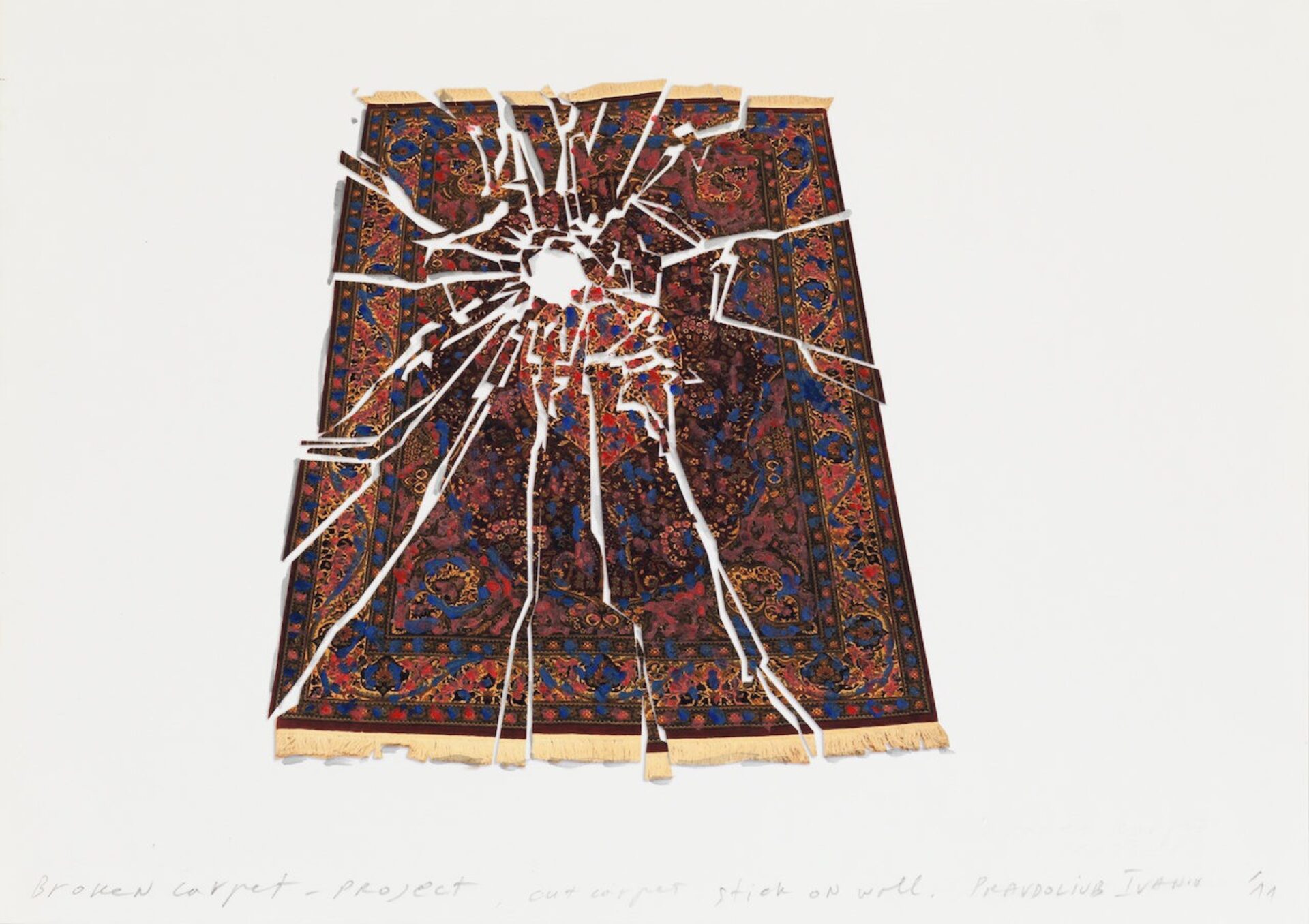 Pravdoliub Ivanov, Broken Carpet (Preparatory Drawings), 2011