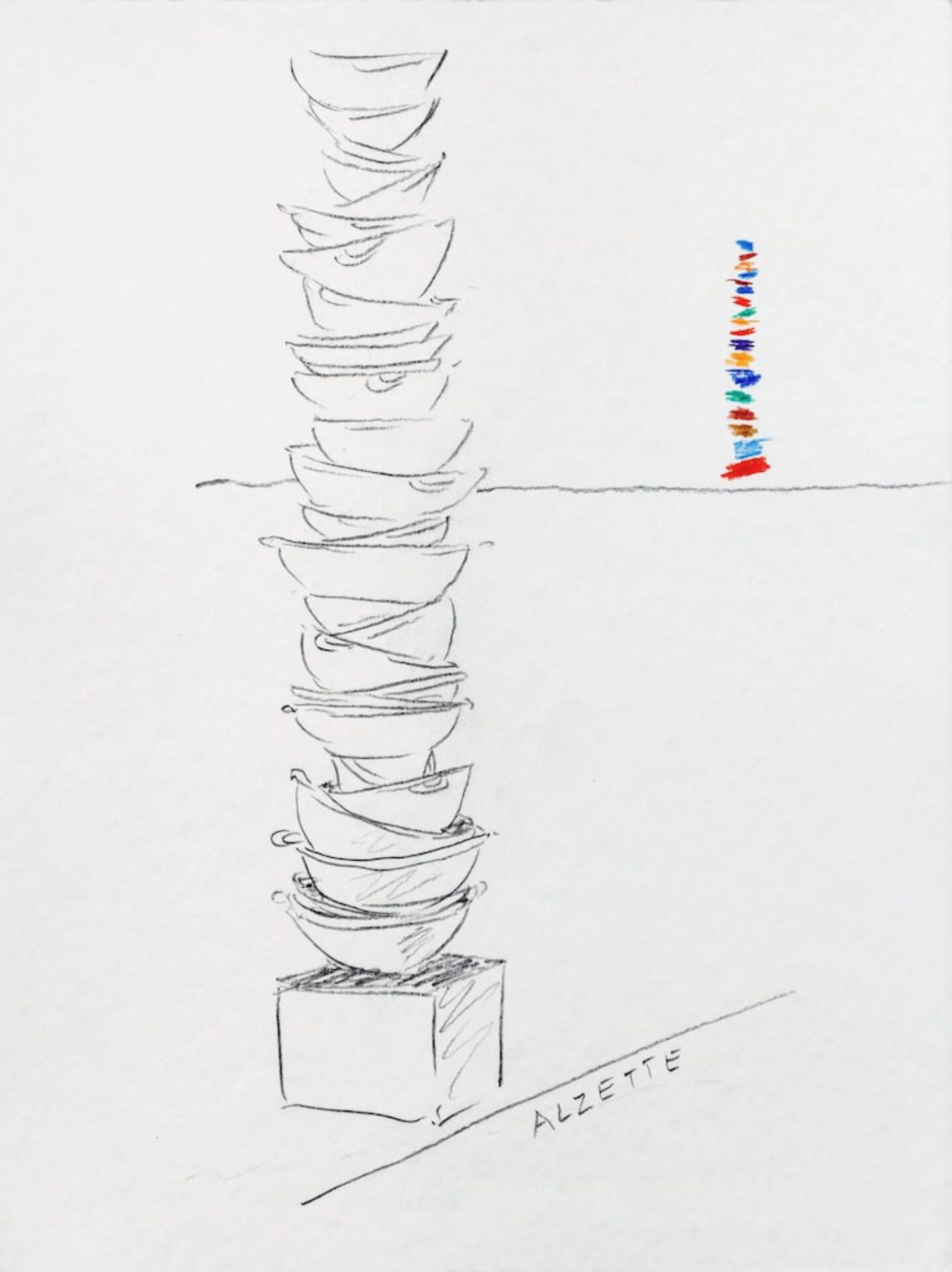 Pravdoliub Ivanov, Monument to the Unknown Washerwoman II (Preparatory Drawings), 2005