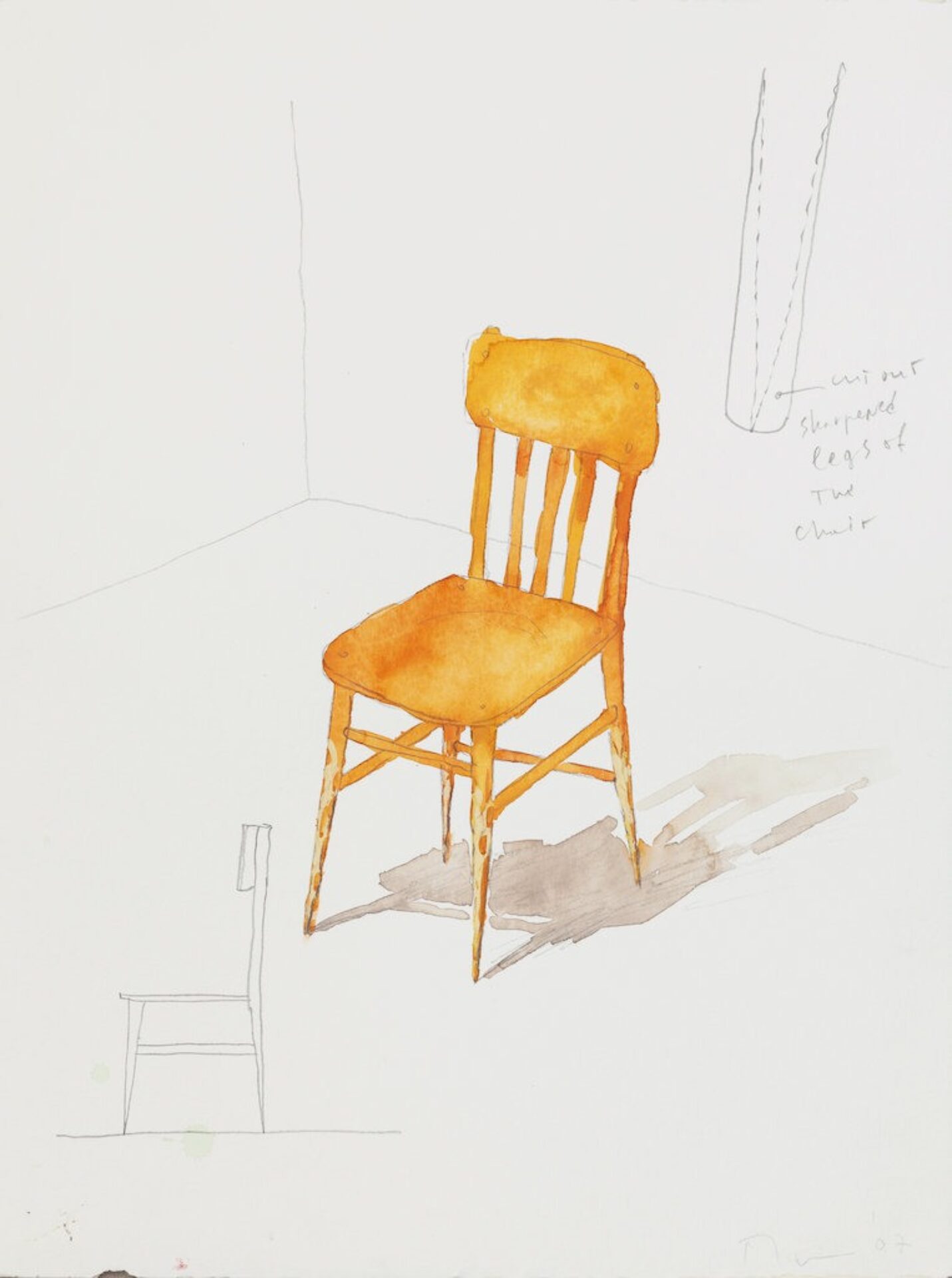 Pravdoliub Ivanov, Sharpened Legs (Nervous Chair) (Preparatory Drawings), 2007
