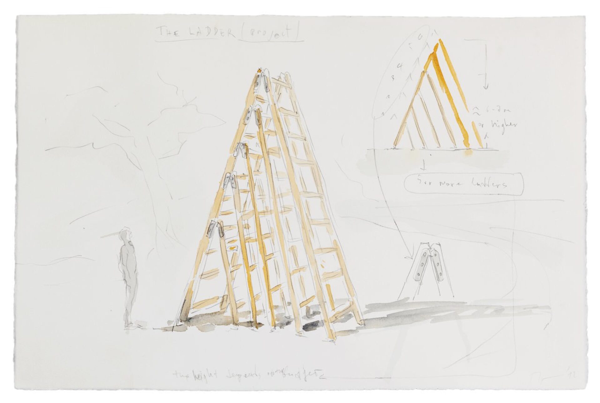 Pravdoliub Ivanov, The Ladder (Preparatory Drawings), 2012