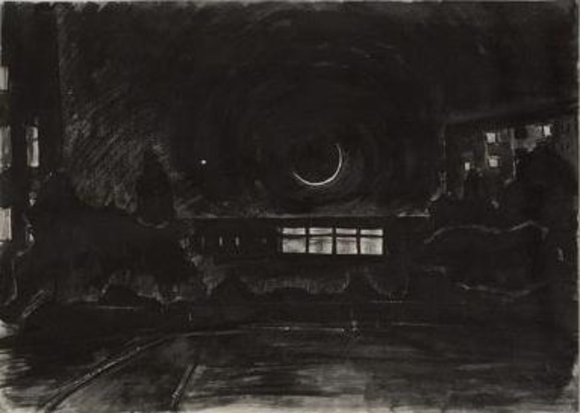 Volodymyr Kuznetsov, Night Landscape, Lviv, between Kulchytska and Liubinska Str., 2001