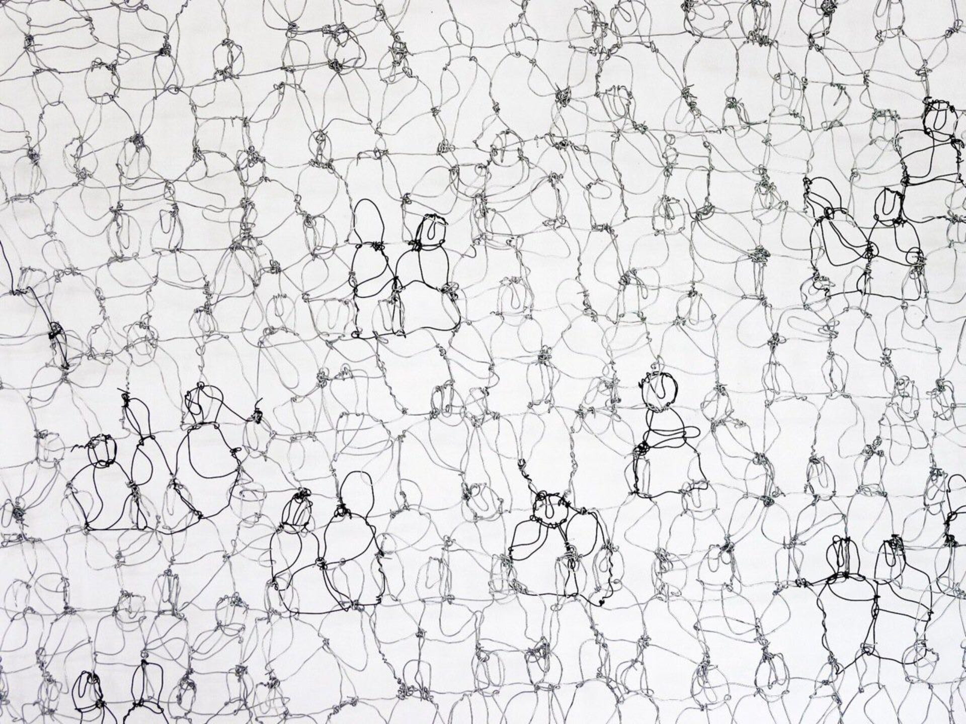 Dan Perjovschi, Wire Drawing, 2014, Detail